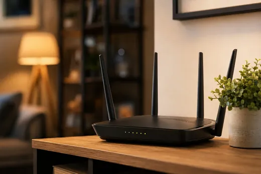 Wi-Fi router in the accommodation common area